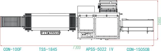 Rebobinar 25ppm encolhe o tela táctil lateral do PLC do movimento da caixa de selagem do equipamento de empacotamento